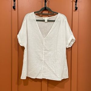 White linen top